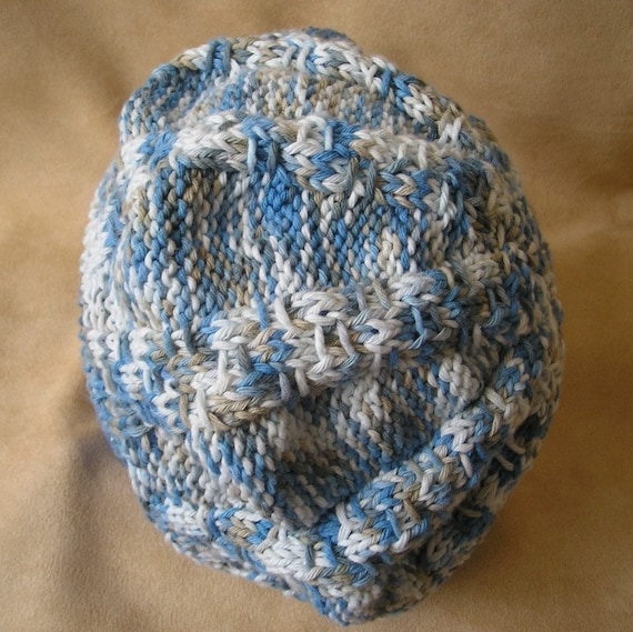 Knitting Pattern - Baby Beret Colour mixed (size 18 inc and 20 inc) from loas...