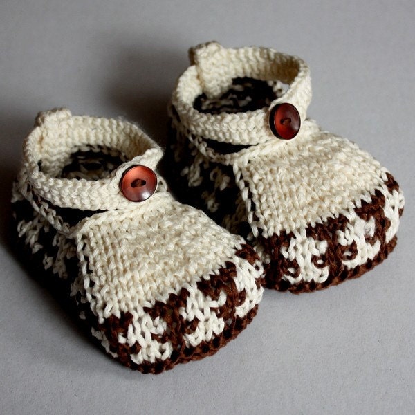 Knitting Pattern PDF file Baby Shoes Ornament 36/612
