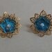 Aqua Flower Earings