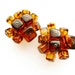 Alice Caviness Glass Cube Amber Earrings RESERVED