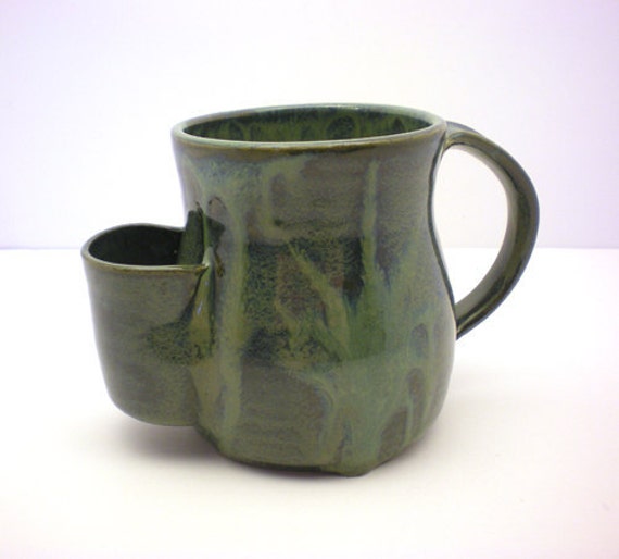 Mug Tea Drinkers SidekickDark Green Drip Cup Made to Order
