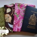 Passport Holder and Credit Card Holder PDF Sewing Pattern for Travel - FREE shipping - By BlissfulPatterns