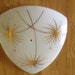 Vintage Mid Century Modern Atomic Ceiling Mount Glass Shade Light Fixture 1970s Palm Trees Sparklers Reserved for Angela