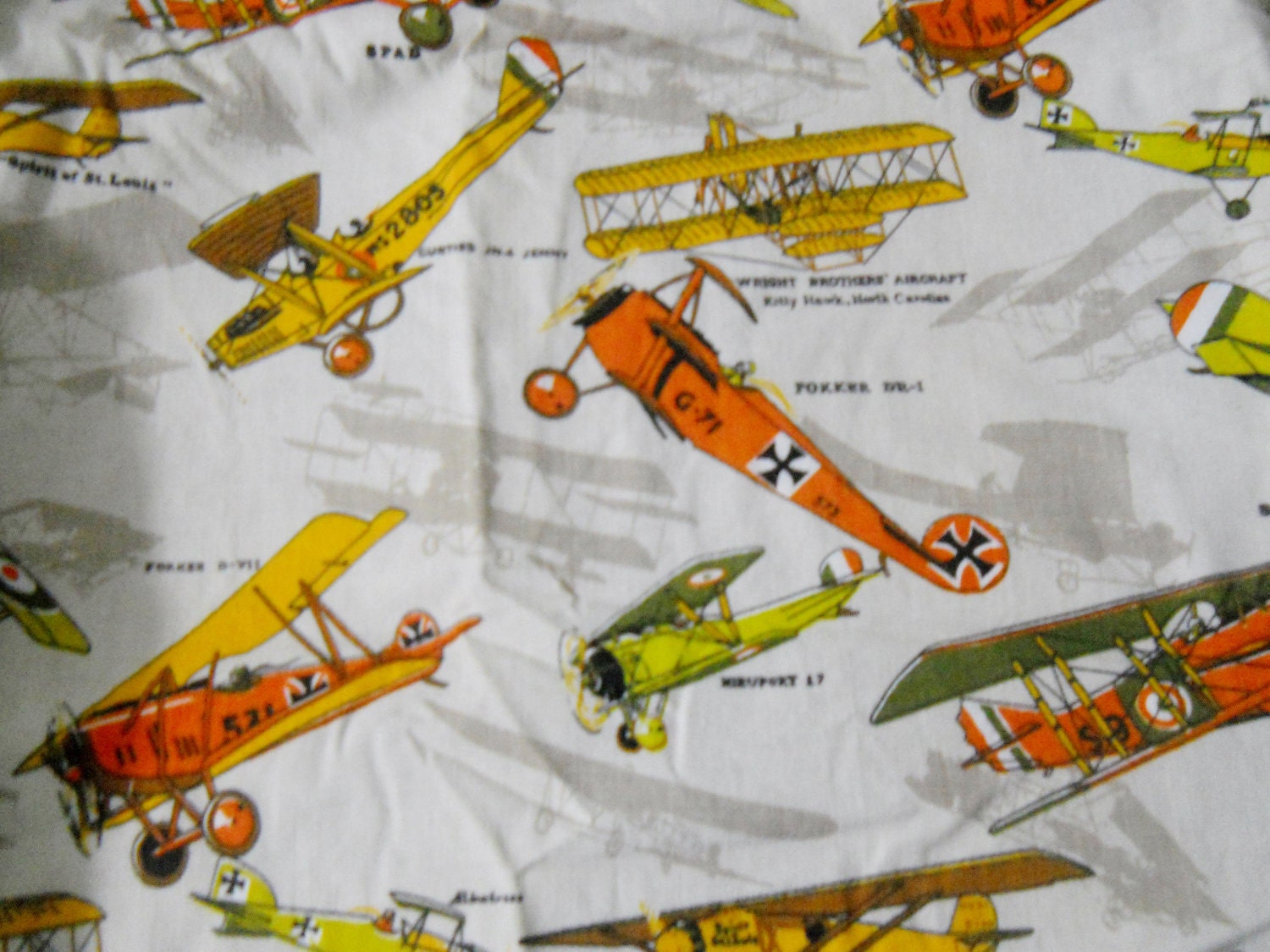 Vintage airplane fabric home decor weight 2 by AuntBonniesCloset