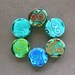 Lampwork Scrolls 6 Coin Beads Set by Mylampworkgarden, designer