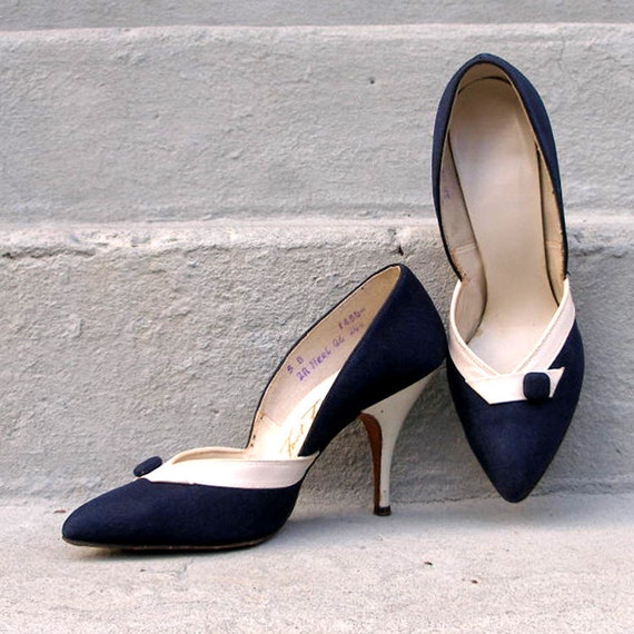 navy and cream shoes for wedding
