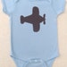 SALE Organic Airplane Applique Onesie Bodysuit 18 Months LAST ONE