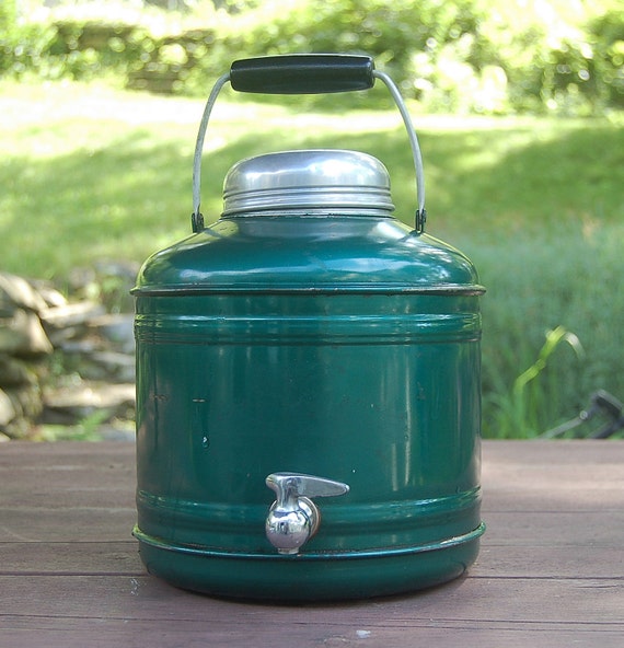 Vintage 1930s camping picnic cooler jug by honeybeepollen on Etsy