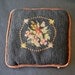 Antique Needlepoint Pillow Velvet backing and down filling