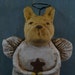 French Bulldog Angel Figurine OOAK, hand-sculpted from papier mache, FRENCHIE Angel