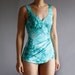 vintage green daisy swimsuit xs / s
