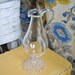 Small Delicate Hand Blown Clear Glass Vase, Pitcher