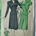 vintage 40's Hollywood 1650 Two piece dress, skirt and blouse, bust 42 hip 45