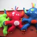 Tooth fairy red monster pocket pillow