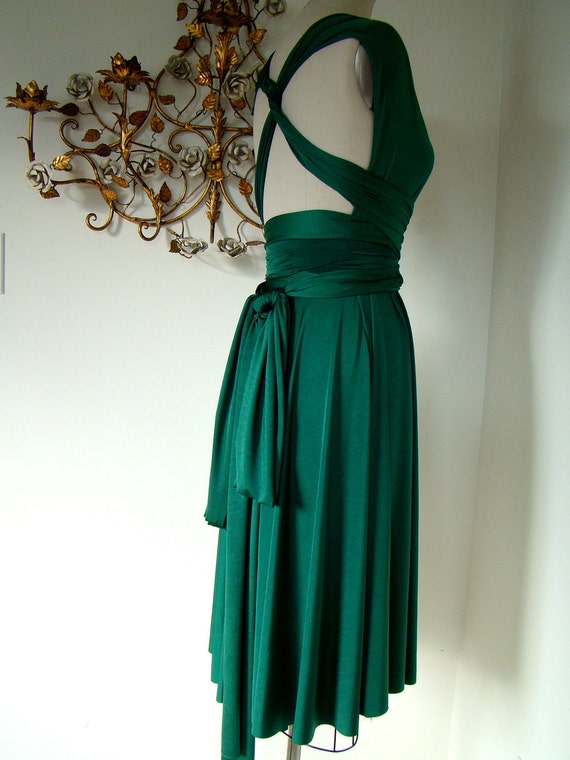 Emerald Bay Satin Convertible Wrap Dress-Last of Fabric