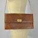 Snakeskin purse / brown shoulder bag / chain strap