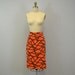Versace skirt / pencil skirt / orange graffitti / 1980s