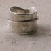Spinner Ring / Sterling Silver Ring / Wide Sterling Ring / Hand Hammered Ring / Rustic Ring / Earthy Ring