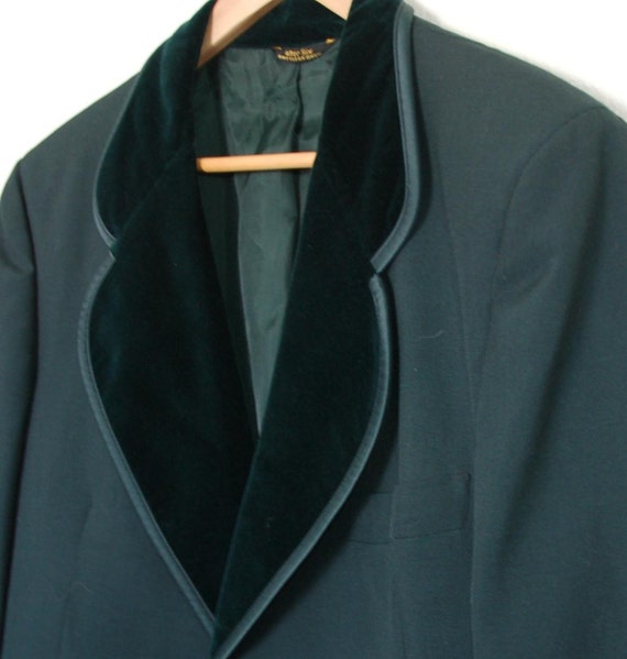Perfect Vintage Emerald Green Tuxedo Suit After Six with Wide