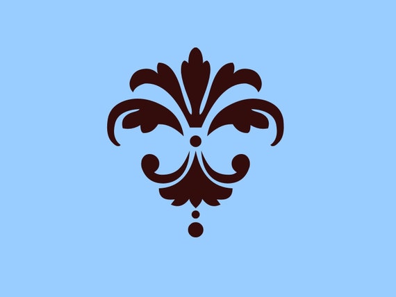 items-similar-to-stencil-fleur-de-lis-damask-stencil-various-sizes-on