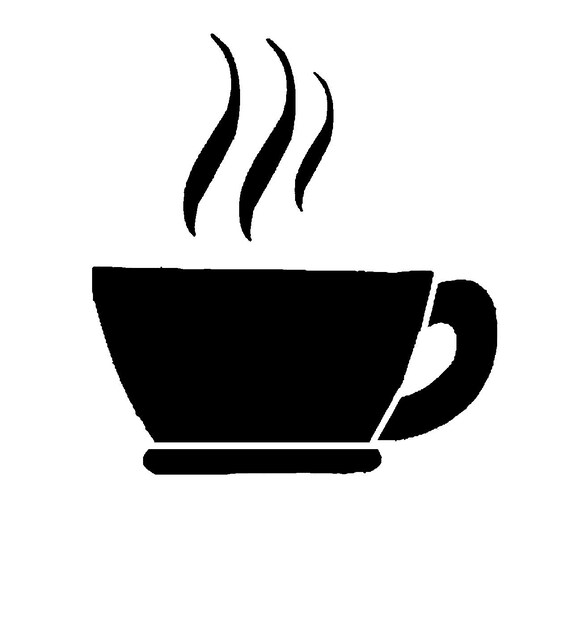 STENCIL Cup of Coffee Tea or Java