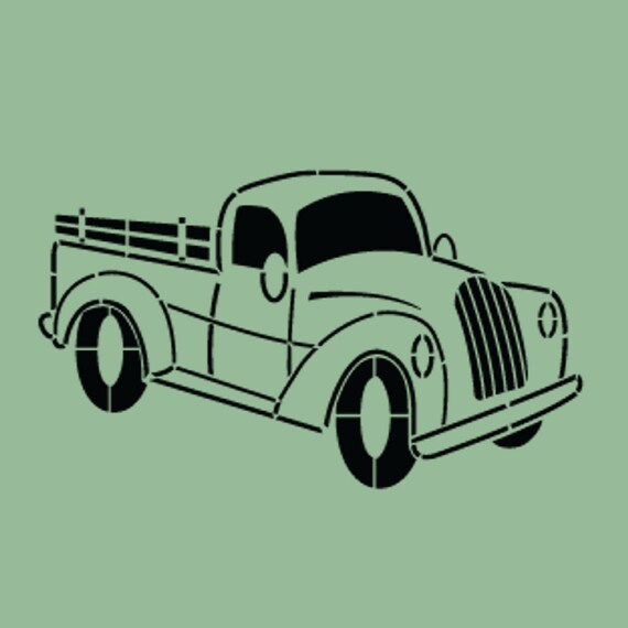 STENCIL Vintage Truck 10x6 by ArtisticStencils on Etsy