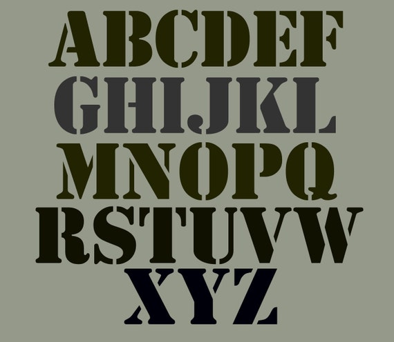 STENCIL Alphabet Set 3 inch Bold and Chunky by ArtisticStencils