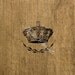 French Crown Burlap Feedsack Iron on Transfer Digital Download No 173 Tea Towels Pillows