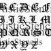 STENCIL 3 Inch Old English Alphabet Set Upper and Lower - Free US Shipping