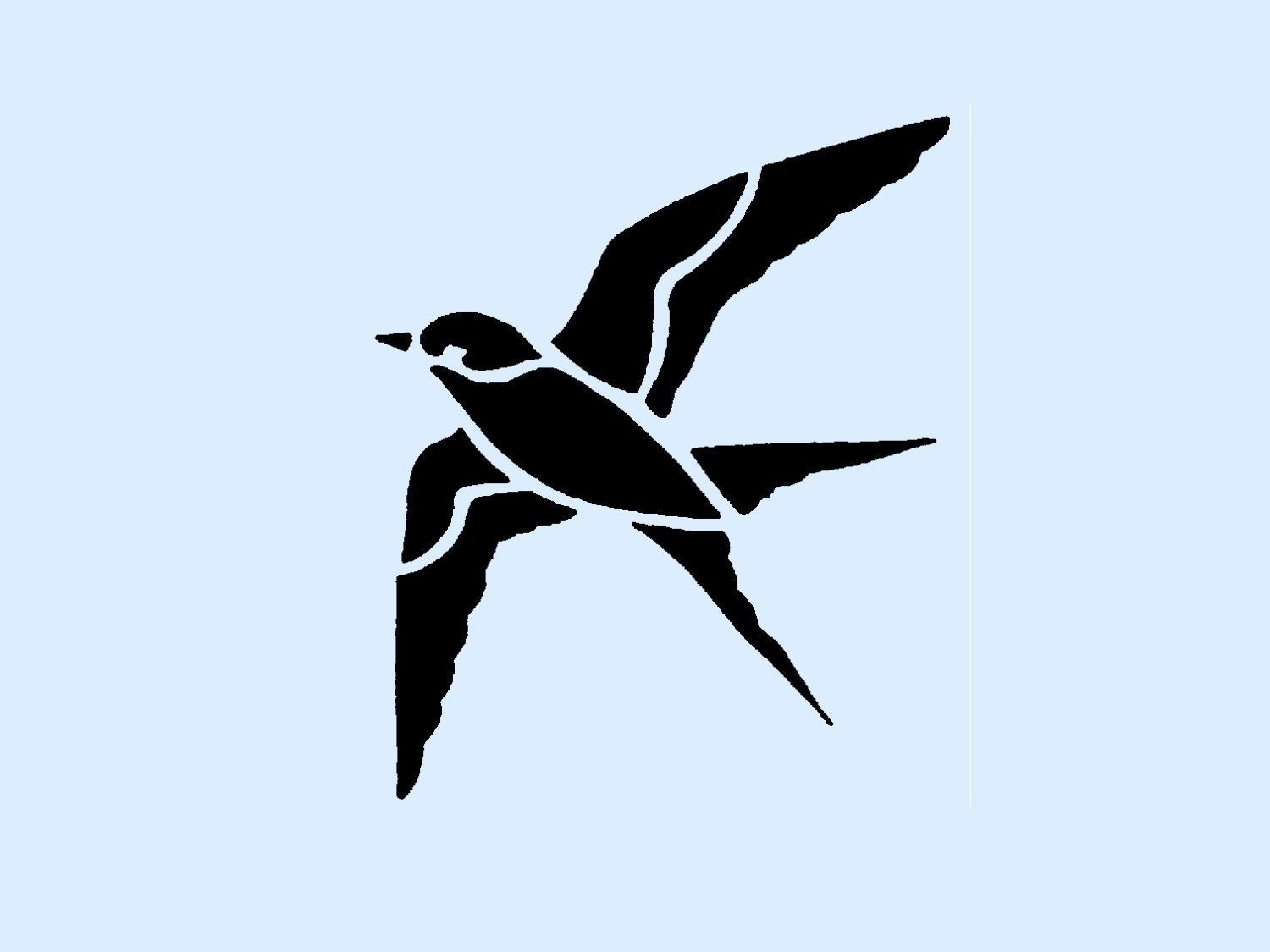 bird in flight stencil 4x4
