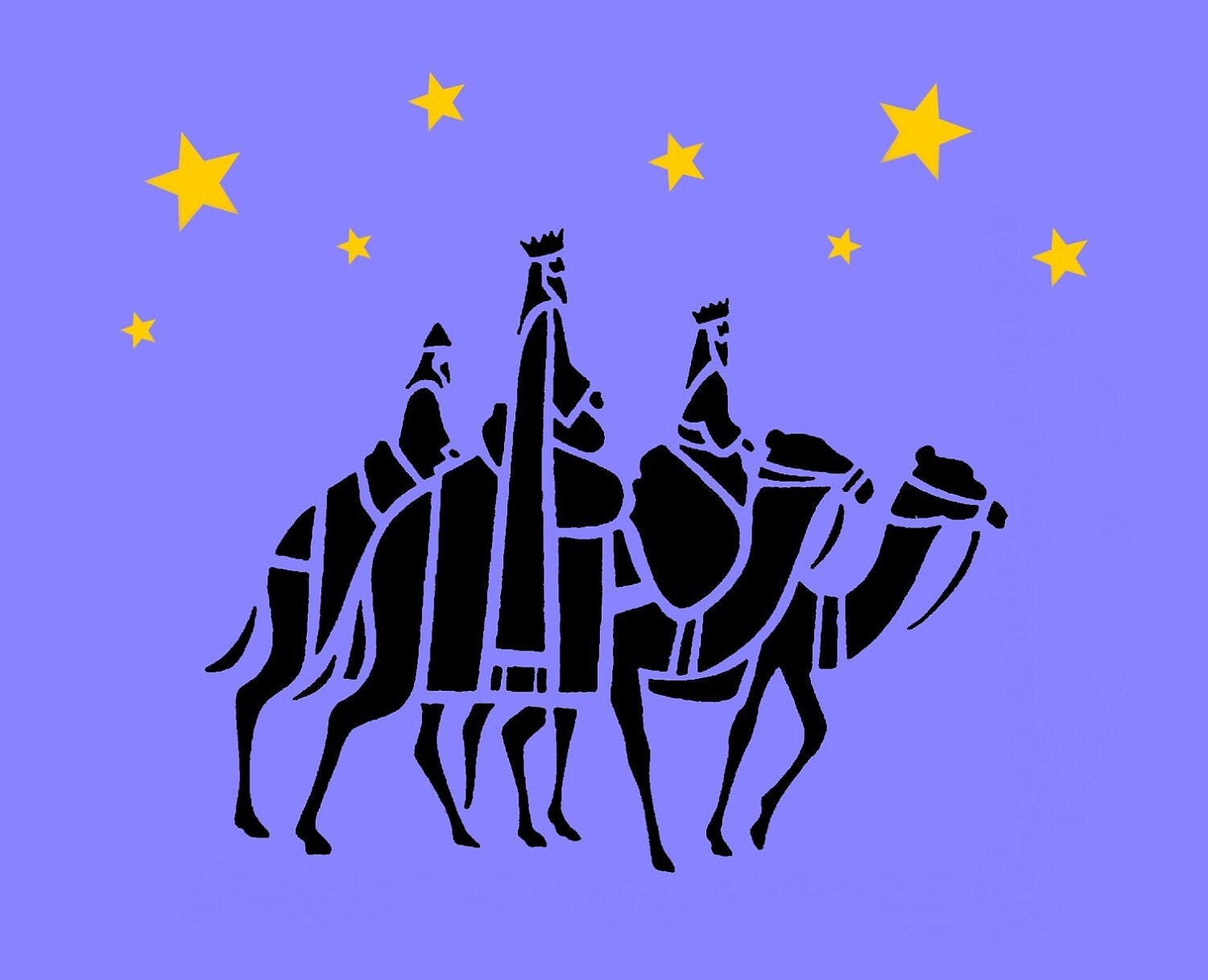 STENCIL Three Wise Men Magi by ArtisticStencils on Etsy