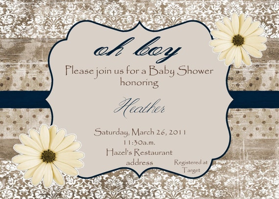 vintage baby shower invitations