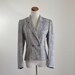 Vintage Women's Blazer -- 70's 80's Gray Double Breast -- Medium