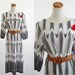 Vintage Chevron Dress -- Plus Size -- Black and White
