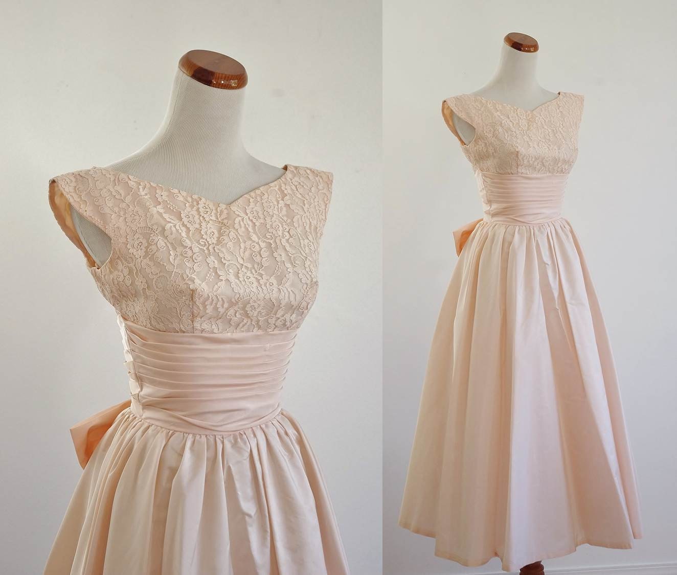 Pale Pink Vintage Bridesmaid Dresses 8