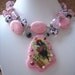 Chunky Pink Turquoise Cowgirl Attitude Necklace Western Style