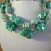 Chunky Cowgirl Necklace Set - Howlite Turquoise Nuggets with Lampwork Beads