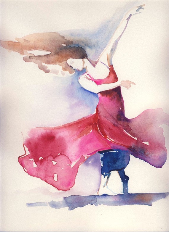 Watercolor Dance Illustration Dance Study series