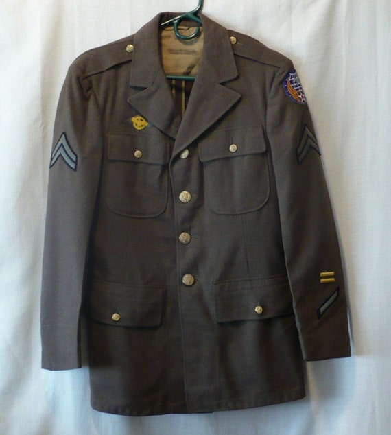 WWII Army Air Corps Jacket Dress Coat US Wool by GetLuckyGents