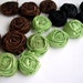 16 Frayed Shabby Chic Rolled Fabric Roses Handmade Fabric Flowers wholesale