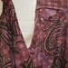 Ladies Long Modest Maxi Knit Missionary, Travel or Leisure Skirt in purple & black paisley, size M/L.