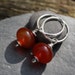 Juicy carnelian sterling silver earrings