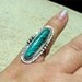 Handmade Vintage NAVAJO Ring Green MALACHITE in STERLING