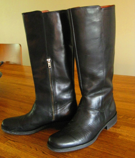 Vintage J Crew Black Riding Boots size 9 by NorthboundWoolGoods