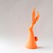 Tangerine Bunny Rabbit Figurine (Glows in the Dark) by Bonjour Poupette