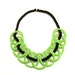 Plastic Hoops and Rope Textile Necklace