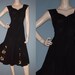 Vintage Spanish Linen Beaded Sequin Fiesta Patio Dress