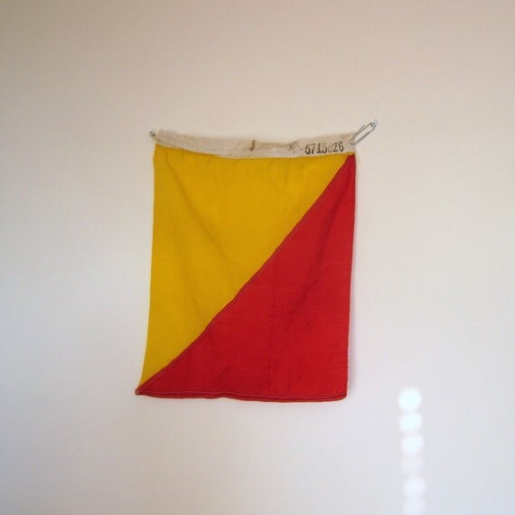 Vintage Nautical Signal Flag. Man Overboard. Addy on Etsy.