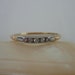 Deco Diamond Wedding Band. White and Yellow Gold. 1930s. Addy on Etsy.