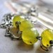 SALE - Olivine Faceted Jade Necklace, Neon Green, Jade, Necklace, Gift for Her, Sterling Silver Necklace, Runway Color and Style